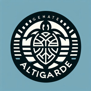 Create a minimalist and modern turtle logo for the fashion label...