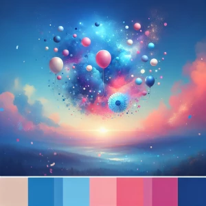 Use MyCreditz colours blue and pink -happy outcome -