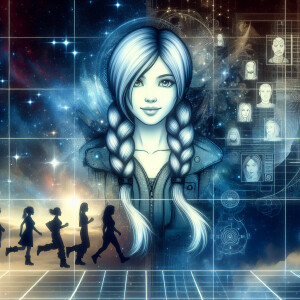 A beautiful girl named Leila with long white hair, she has two b...