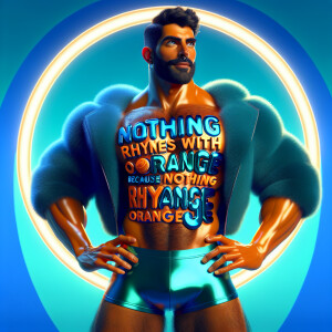 A captivating 3D render of a confident, stunningly handsome gay...