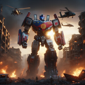 China as a transformer character, patriotism emblem and Chinese...