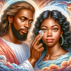 Ensure that the image distinctly represents both Jesus Christ an...