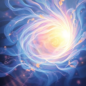 A swirling, multi-layered vortex of shimmering ethereal energies...