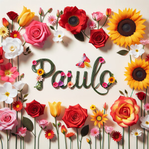 An image of flowers with the name Paulo