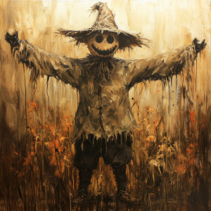 Scarecrow in the style of Symbolism