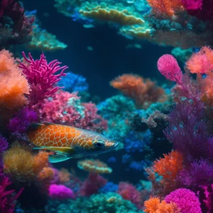 Step into a psychedelic underwater world, where the marine life...
