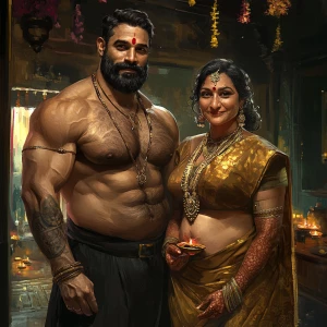 (Realism art),a man (muscular beefy ,sweaty criminal)celebrating...