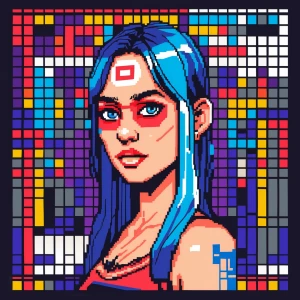 ,test, pixel style art