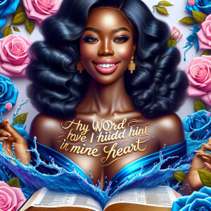 Create an image of an ultra-light-skinned African-American woman...