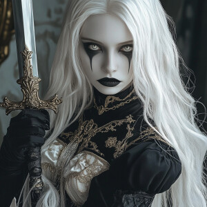 Lady Death from Chaos! Comics, lifelike photography, no pupil ey...