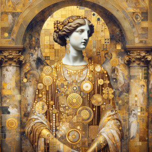 If Klimt had painted Aphrodite painted by bourgereau