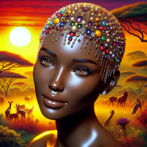 Create a 3-D realistic image of a strikingly beautiful light ski...