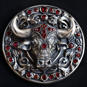 Design a one-of-a-kind sterling silver rodeo buckle showcasing a...