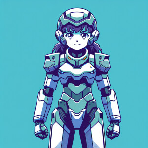 1990s anime screencap, girl a plugsuit, standing with hands on h...