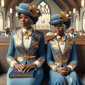 Adjust the 3-D realistic image to depict the African-American gr...