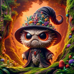 An ultra-photorealistic scene with a whimsical, kawaii-style, ta...