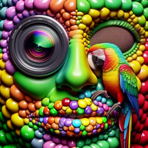 Design an 8K UHD, hyper-realistic 3D facial model featuring came...