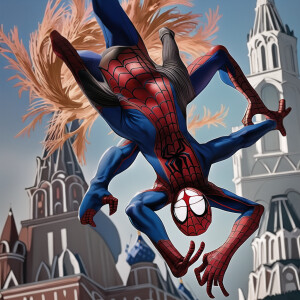 Spider man in Russia anime