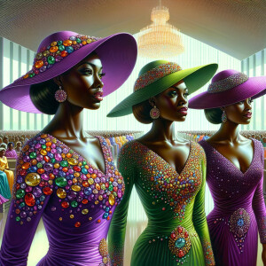 In a modern church setting, enhance the color vibrancy subtly. F...