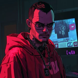 A stylized digital artwork in the modern Grand Theft Auto key ar...