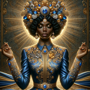 Create an illustration that embodies spirituality and a deep con...