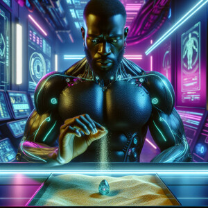 Make it happen Man, a tall African American muscular Nigerian ma...