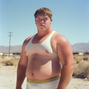 Curtis Kowe who is an obese muscular man exploring his own body,...