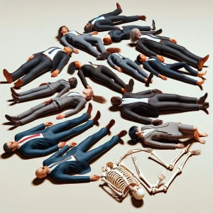 Generate a hyper-realistic illustration of metaphorical spineles...