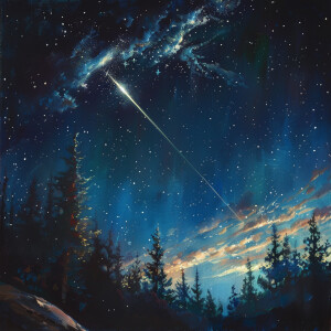 star fall from the sky to earth