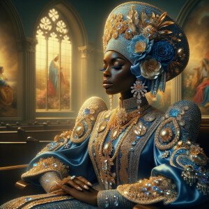 Create an illustration that embodies spirituality and a deep con...