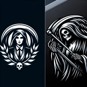 Grim reaper female nsfw black
background, extremely detailed mas...