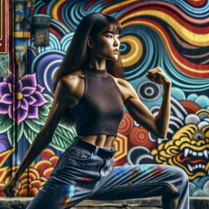 Very thin Athletic Thin skinny Attractive, Asian teenage girl, l...