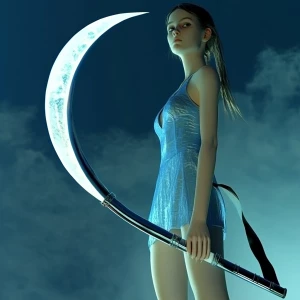 A girl with a sickle --sref 3