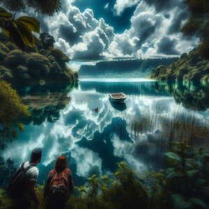 Rescuers found a small boat in the lake