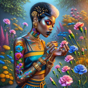 Prompt:
Full image view ultra realistic psychedelic airbrush gl...