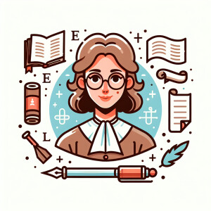 create a logo for a woman Literature Teacher, no text on logo