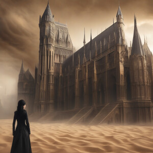 a perry girl with in the sand storm she has a scar on midel of h...