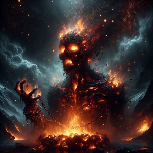 Born in fire, forged in pain,
Ashes fall like burning rain.
Vein...