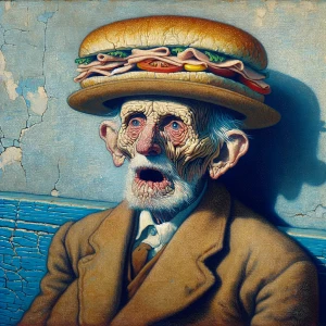 grainy, blurry, simplified, angular, harsh, absurd, modernist pa...