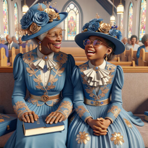 Adjust the 3-D realistic image to depict the African-American gr...