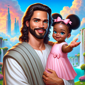 Create a 3D realistic artwork featuring the phrase 'Jesus Saves'...