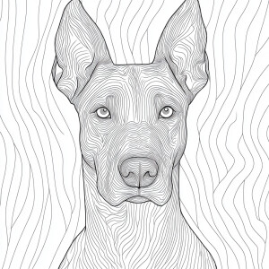 Generate a coloring book-style image in hyper realistic style fe...