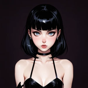 A stunning 24 year-old anime female naturist, in full goth makeu...