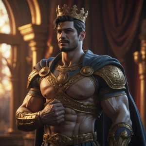 The muscular prince was bulging vergon Que le encantaba presumir...