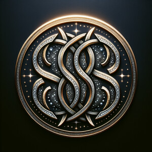 Design a round dual logo featuring the letters 'KS' in a circula...