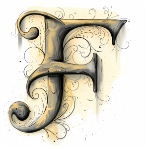 Create a "F" in athletic script