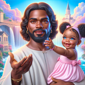 Create a 3D realistic artwork featuring the phrase 'Jesus Saves'...