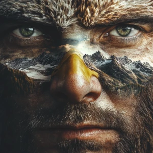 Generate a photorealistic 8K UHD image of a human face exhibitin...