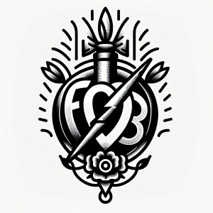 F-BOMB in an old school tattoo style
