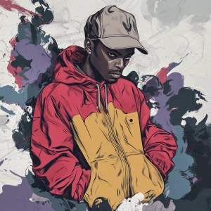 Design a rap album cover " КАРТИНА ФЕРЗЯ НА ШАХМАТНОЙ ДОСКЕ  В Ч...